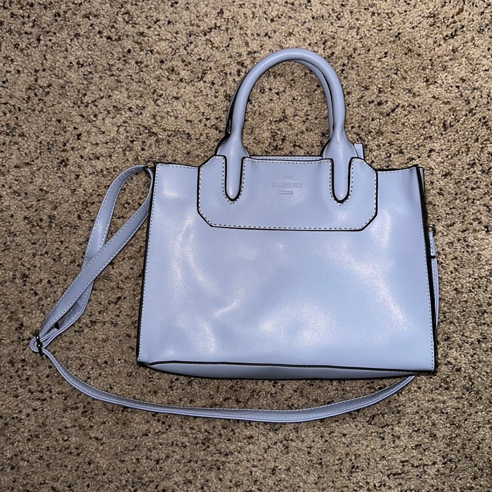 London Fog light blue handle bag/ purse